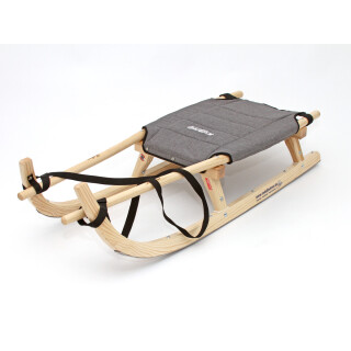 Kathrein Tourenrodel Zweisitzer mit Planensitz grau